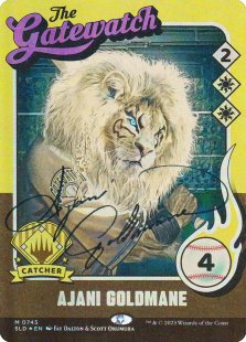 Ajani Goldmane (#745) (Magic: The Baseballing) (signed) (foil) (showcase)