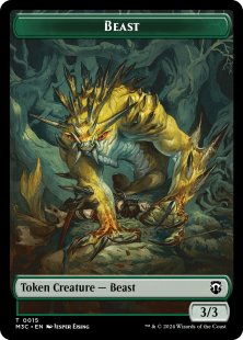 Beast token (#15) (ripple foil) (3/3)