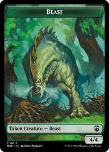 Beast token (#16) (ripple foil) (4/4)