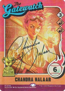 Chandra Nalaar (#748) (Magic: The Baseballing) (signed) (foil) (showcase)