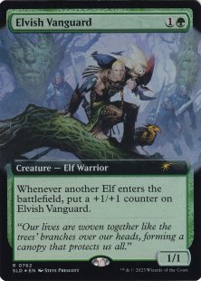 Elvish Vanguard (#762) (foil) (extended art)