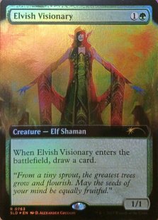 Elvish Visionary (#763) (foil) (extended art)