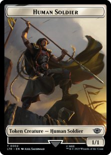 Human Soldier token (#15) (surge foil) (1/1)