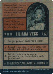 Liliana Vess (#747) (Magic: The Baseballing) (signed) (foil) (showcase)