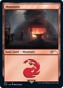 Mountain (#487) (Arcane: Lands) (foil)