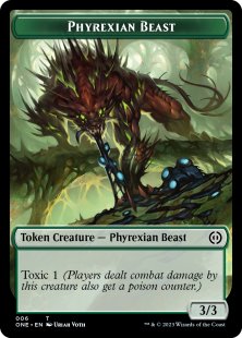 Phyrexian Beast token (foil) (3/3)