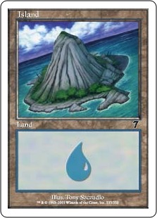 Island (4) (foil) (EX)