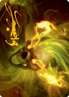Art Card 14: Flameskull (signed)
