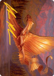 Art Card 58: Adult Gold Dragon (signed)