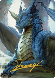 Art Card 27: Young Blue Dragon (signed)