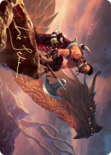 Art Card 32: Dragonkin Berserker (signed)