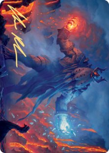 Art Card 55: Aegar, the Freezing Flame (signed)