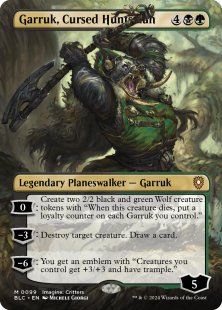 Garruk, Cursed Huntsman (foil) (borderless)