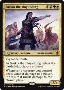 Saskia the Unyielding (foil) (oversized)