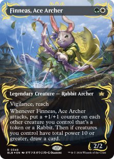 Finneas, Ace Archer (#348) (raised foil) (borderless)