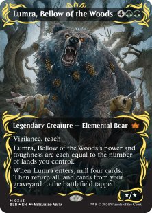 Lumra, Bellow of the Woods (#343) (raised foil) (borderless)