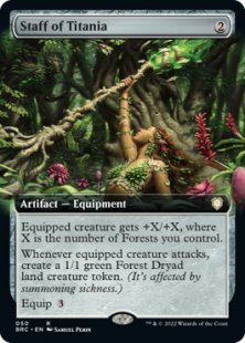 Staff of Titania (foil) (extended art)
