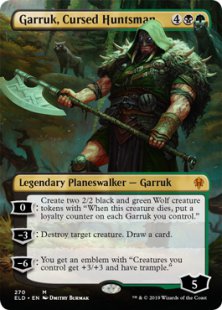 Garruk, Cursed Huntsman (foil) (borderless)