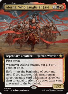 Alesha, Who Laughs at Fate (#476) (foil) (extended art)