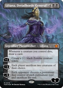 Liliana, Dreadhorde General (#419) (mana foil) (borderless)