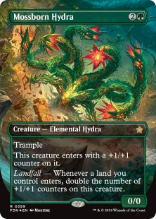 Mossborn Hydra (#399) (mana foil) (borderless)