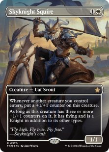 Skyknight Squire (#370) (mana foil) (borderless)