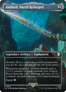 Andúril, Narsil Reforged (#535) (surge foil) (borderless)