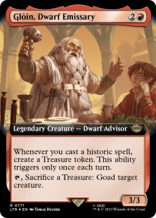 Glóin, Dwarf Emissary (#771) (surge foil) (extended art)