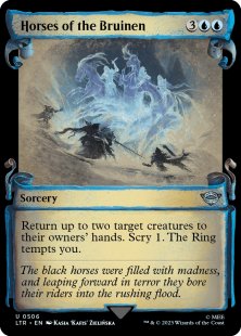 Horses of the Bruinen (silver foil) (showcase)