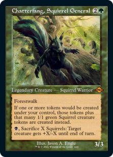 Chatterfang, Squirrel General (retro frame) (foil-etched) (showcase)