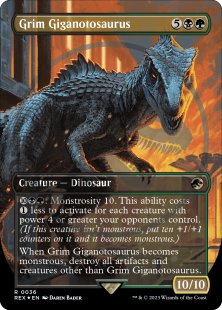 Grim Giganotosaurus (emblem) (foil) (borderless)