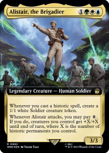 Alistair, the Brigadier (surge foil) (extended art)