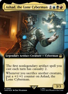 Ashad, the Lone Cyberman (surge foil) (extended art)