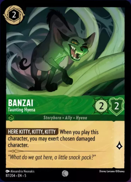 Banzai, Taunting Hyena