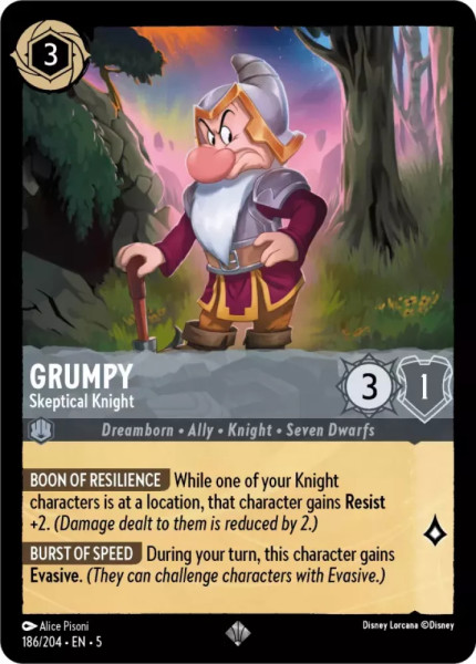 Grumpy, Skeptical Knight (foil)