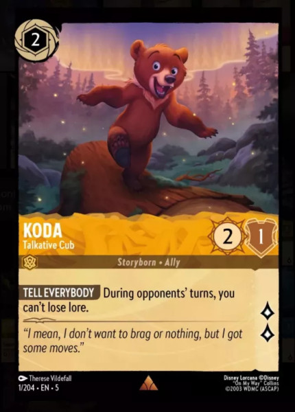 Koda, Talkative Cub (foil)