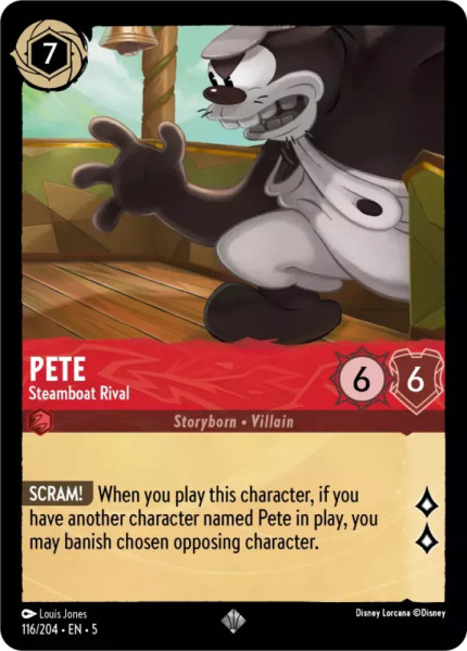 Pete, Steamboat Rival