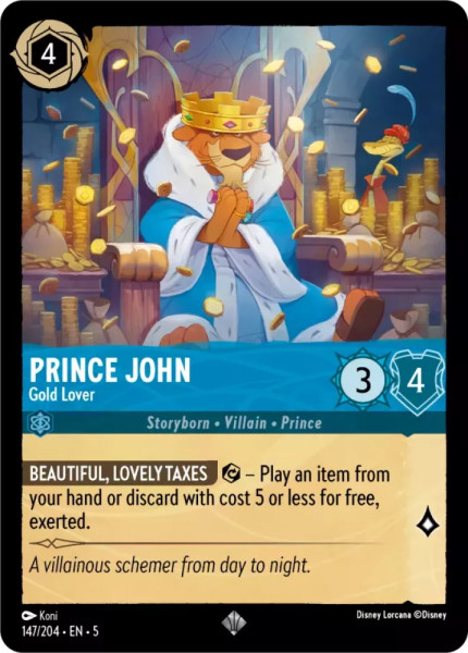 Prince John, Gold Lover