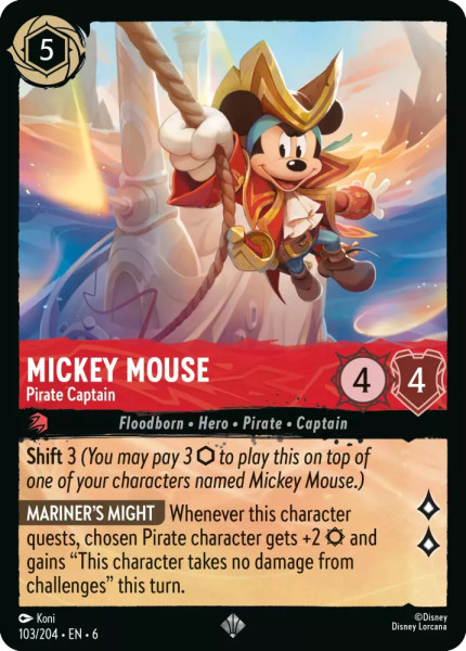 Mickey Mouse, Pirate Captain (foil)