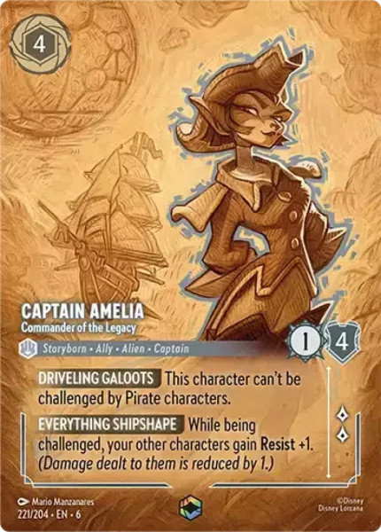 Captain Amelia, Commander of the Legacy (foil) (borderless)