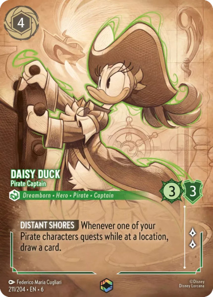 Daisy Duck, Pirate Captain (foil) (borderless)