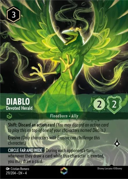 Diablo, Devoted Herald (foil) (borderless)