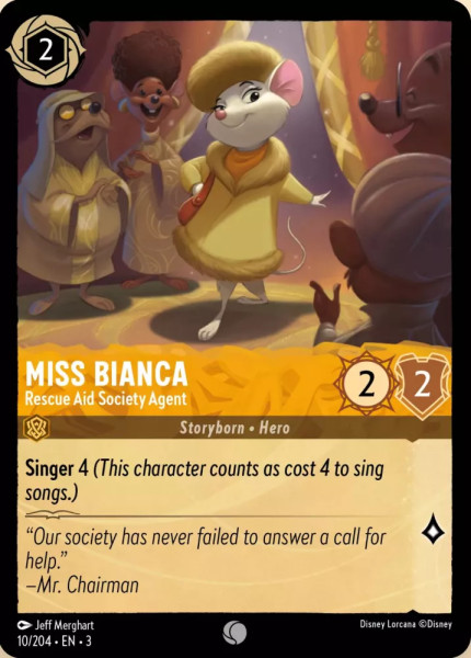 Miss Bianca, Rescue Aid Society Agent (foil)