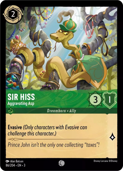 Sir Hiss, Aggravating Asp (foil)