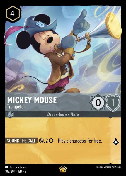 Mickey Mouse, Trumpeter (foil)