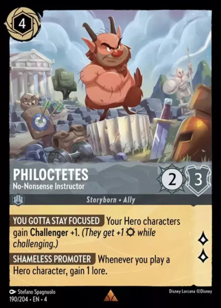 Philoctetes, No-Nonsense Instructor