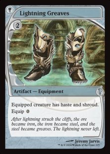 Lightning Greaves (foil) (showcase)