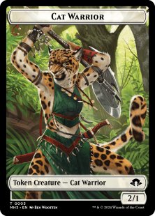 Cat Warrior Token (2/1)