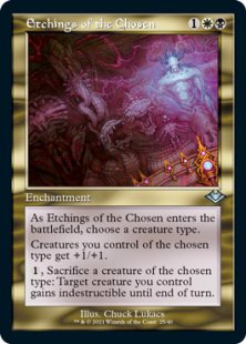Etchings of the Chosen (retro frame) (foil-etched) (showcase)