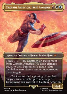 Captain America, First Avenger (#1726) (Marvel's Captain America) (double rainbow foil) (borderless)